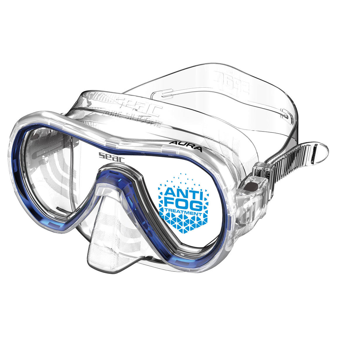 Seac Aura Antifog maschera snorkeling Blu
