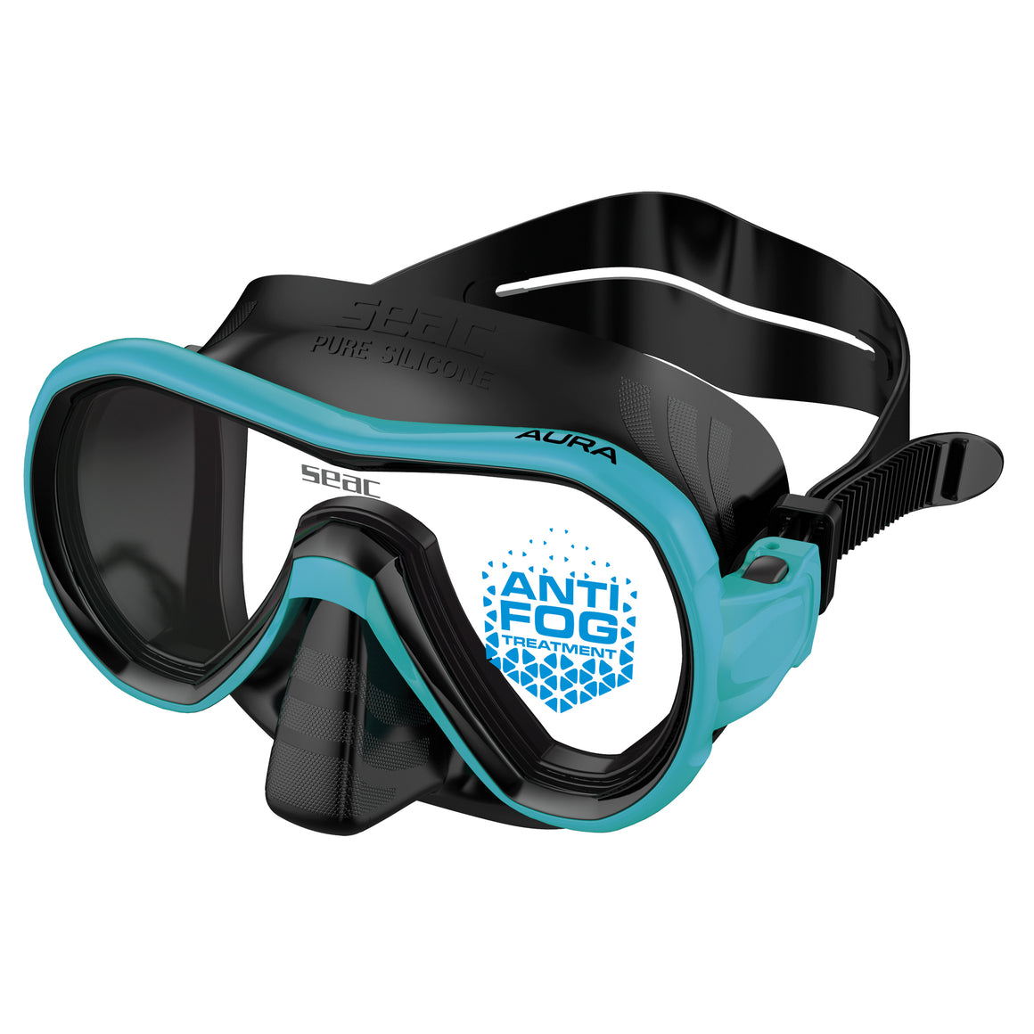 Seac Aura Antifog maschera snorkeling Nero/Tiffany