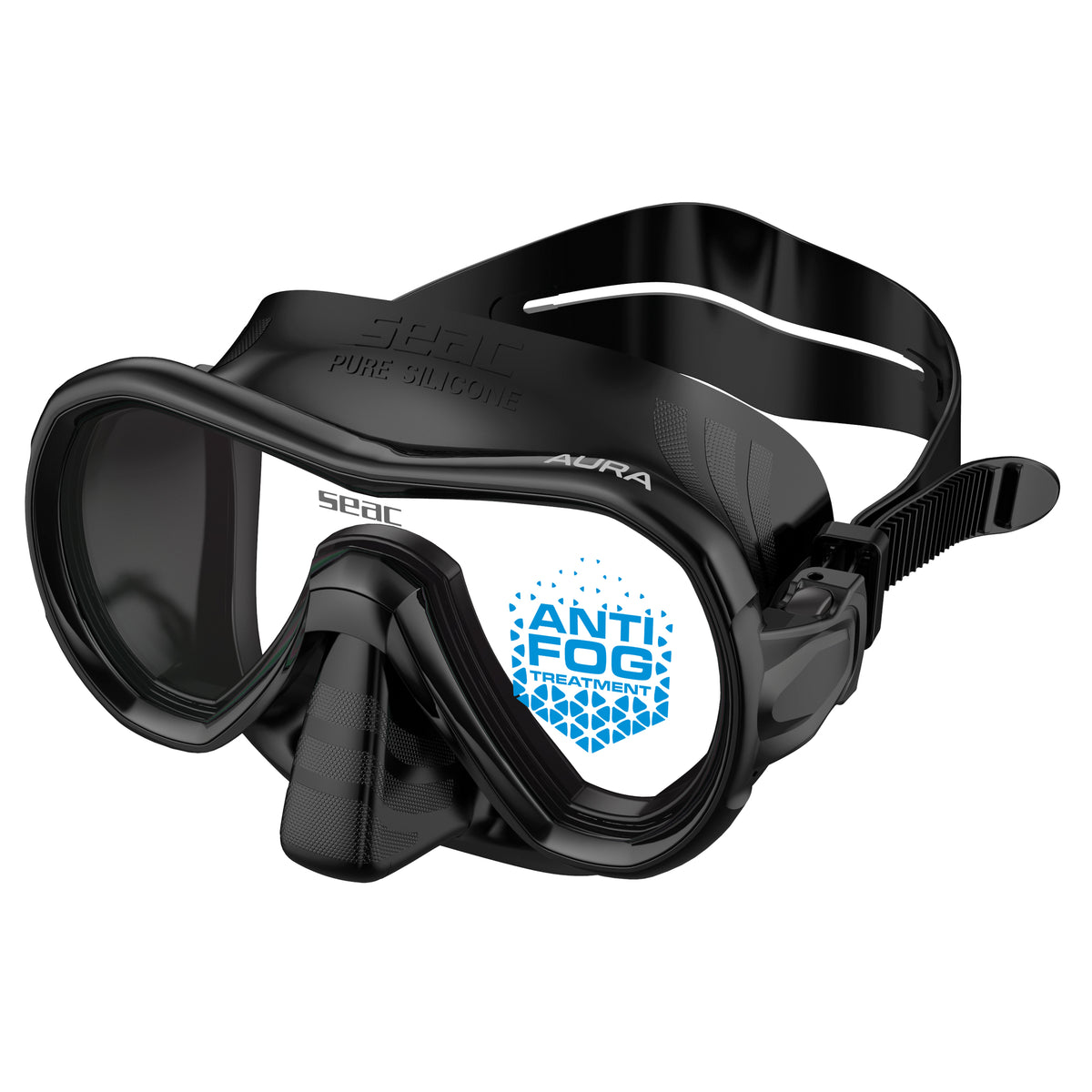 Seac Aura Antifog maschera snorkeling Nero