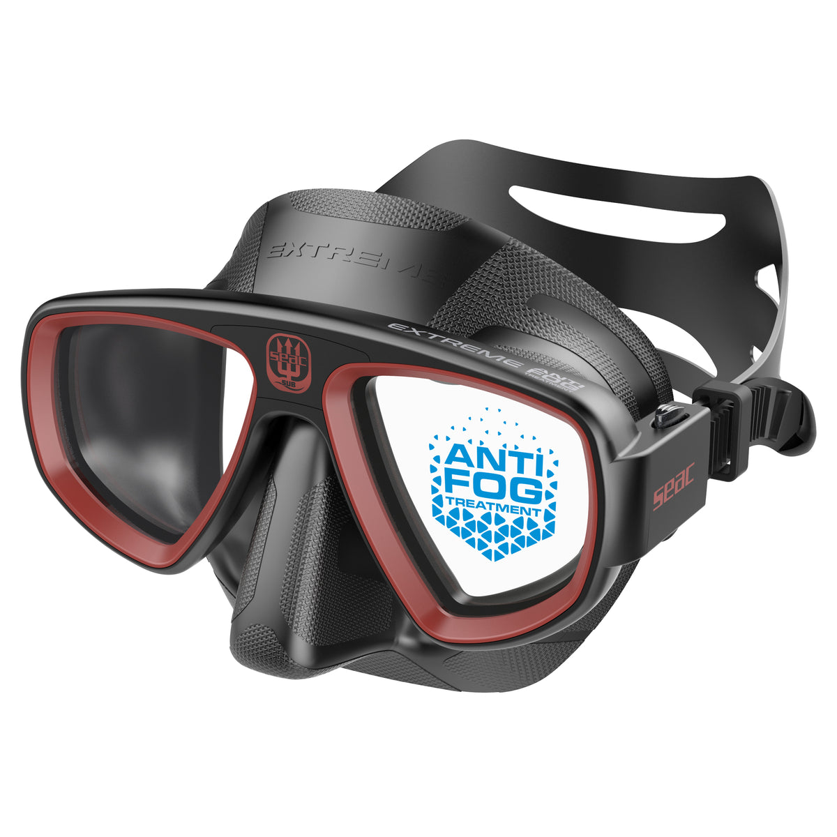 Seac Extreme Antifog maschera snorkeling e sub Nero/Rosso