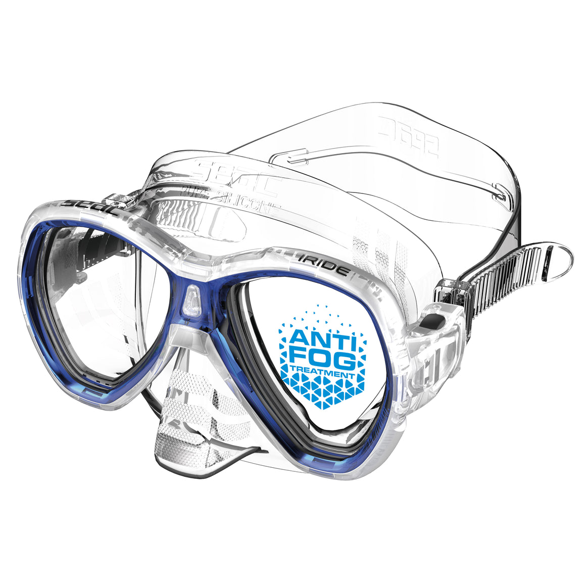 Seac Iride Antifog maschera snorkeling Blu