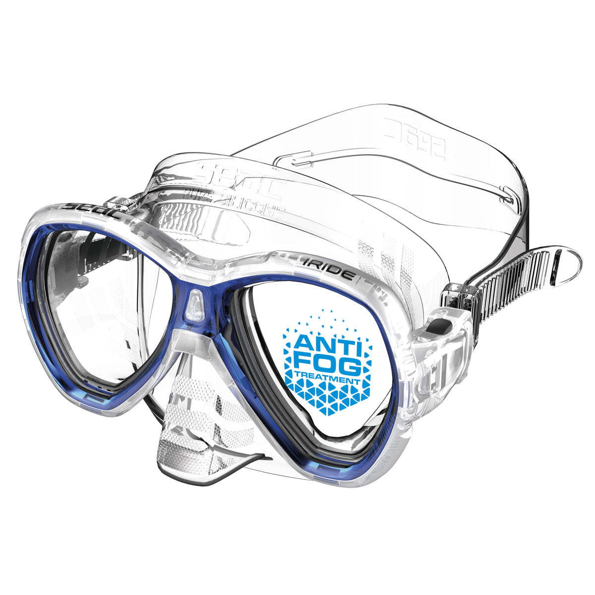 Seac Iride Antifog maschera snorkeling Blu