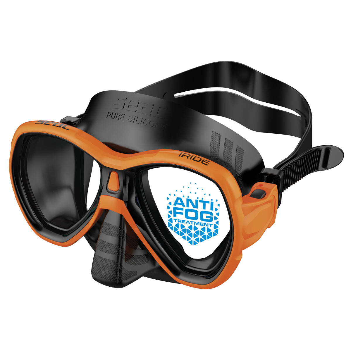 Seac Iride Antifog maschera snorkeling Nero/Arancio