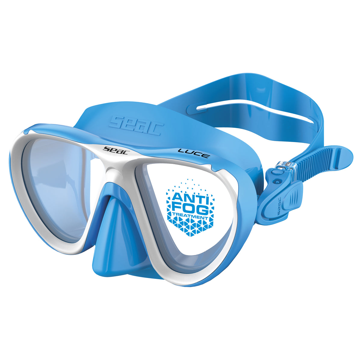 Seac Luce Antifog maschera snorkeling bambini Azzurro