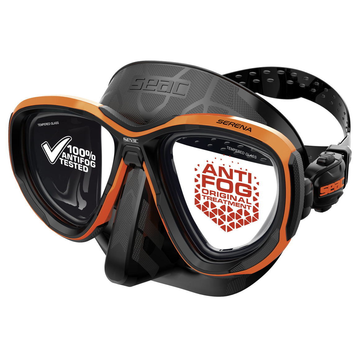 Seac Serena Antifog silicone nero Arancio