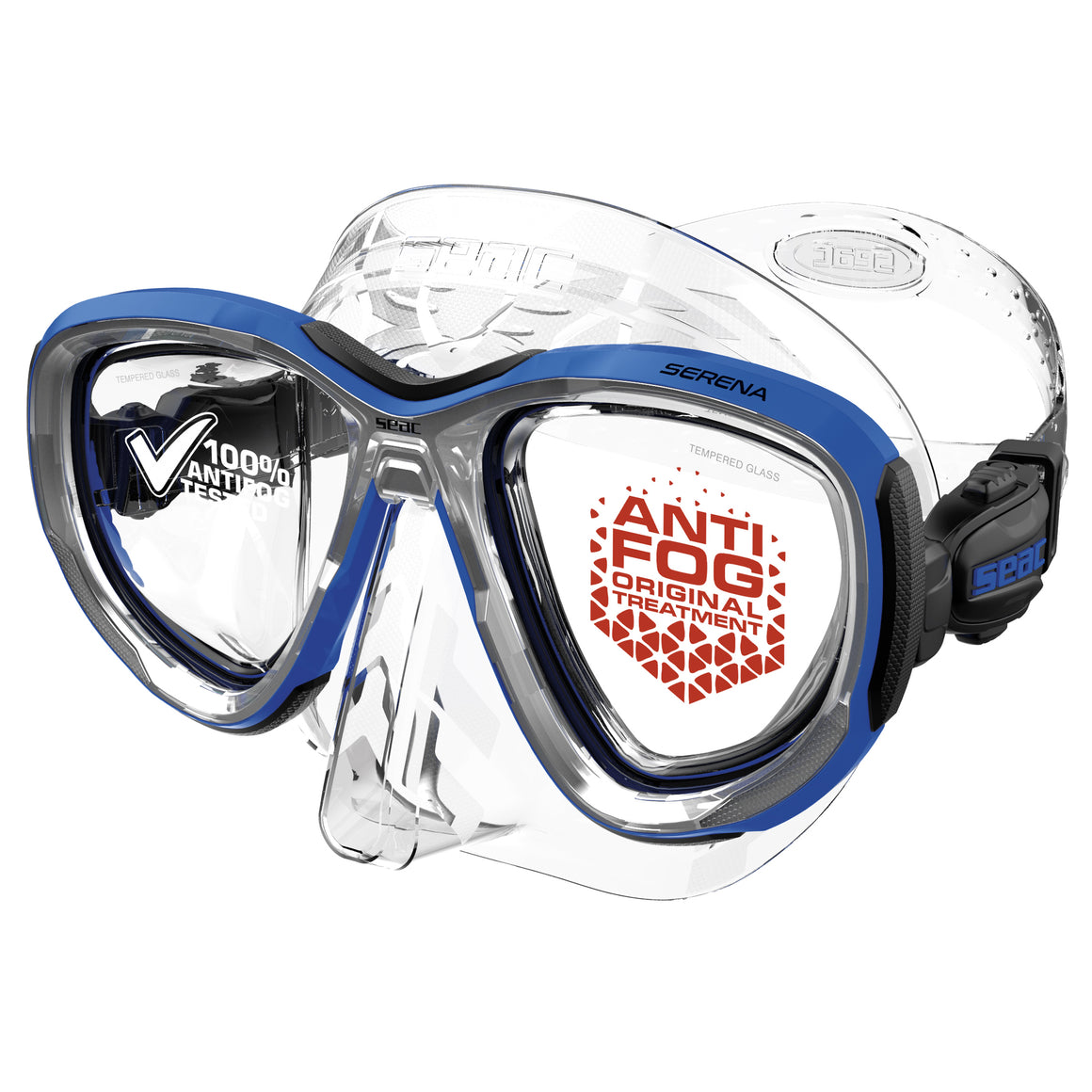Seac Serena Antifog silicone trasparente Blu