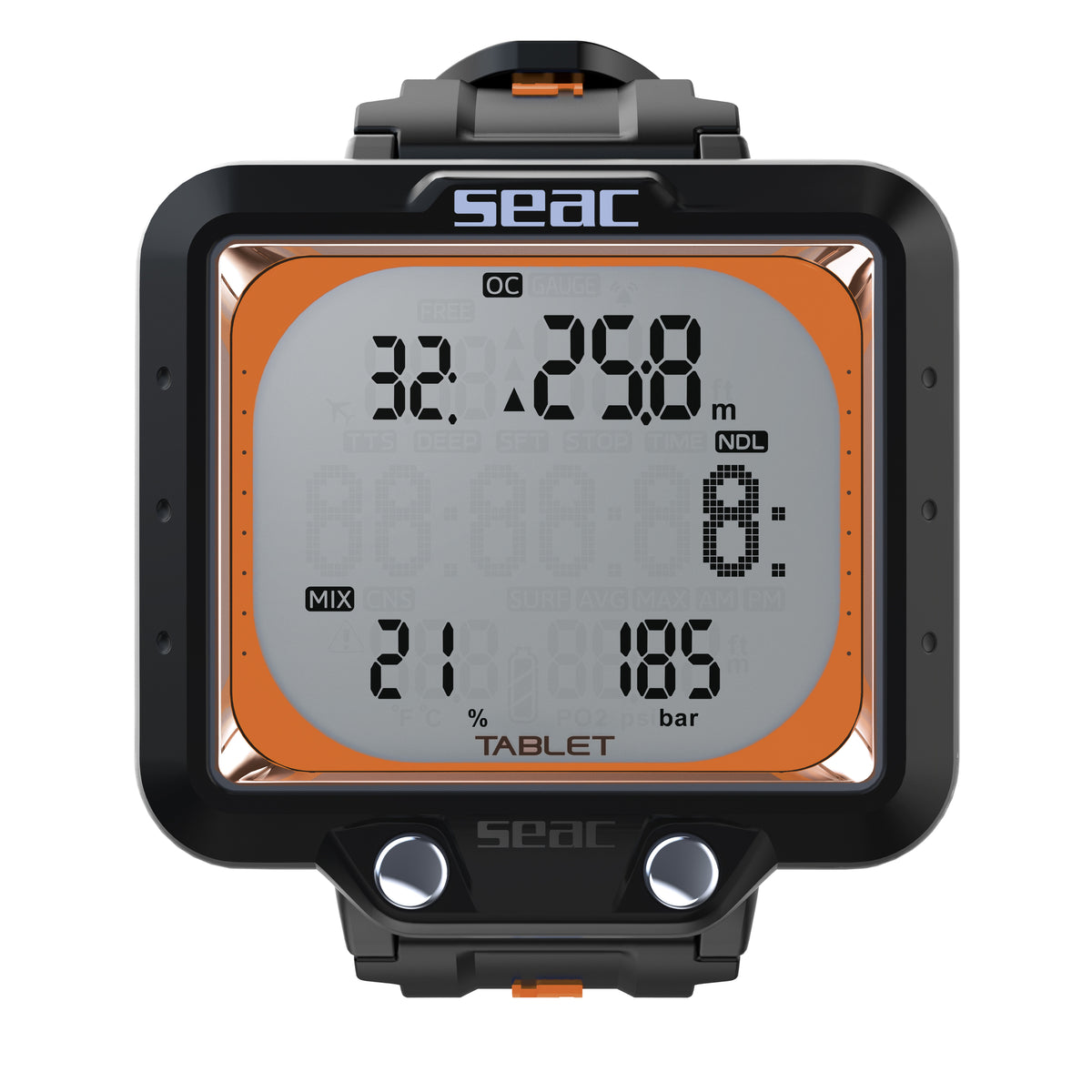 Seac Tablet Nero/Arancio vista frontale