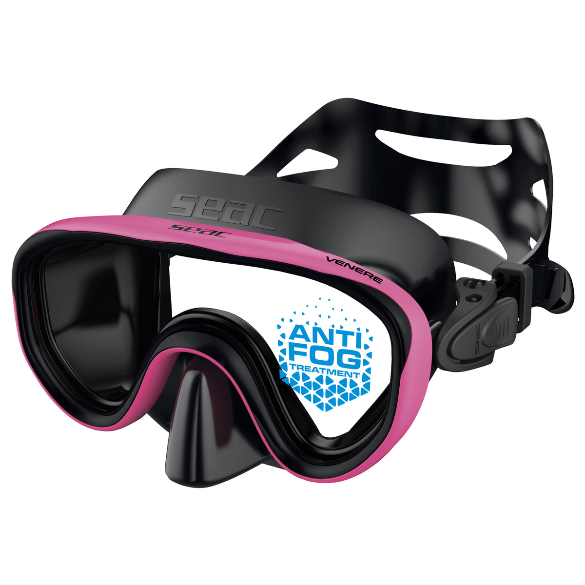Seac Venere Antifog maschera snorkeling bambini Nero/Rosa