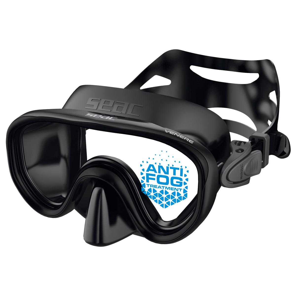 Seac Venere Antifog maschera snorkeling bambini Nero