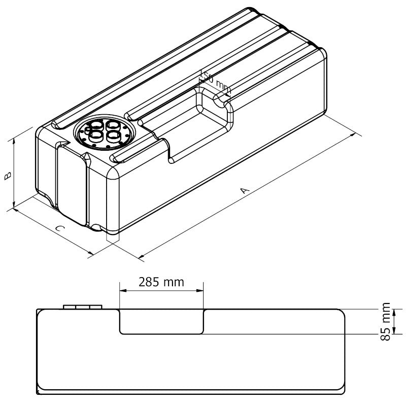 Black and Grey Water Tank with Pump