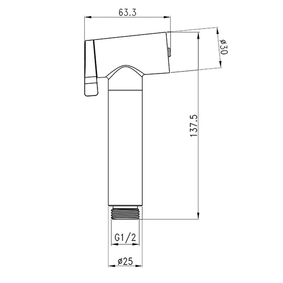 Douche à main en laiton