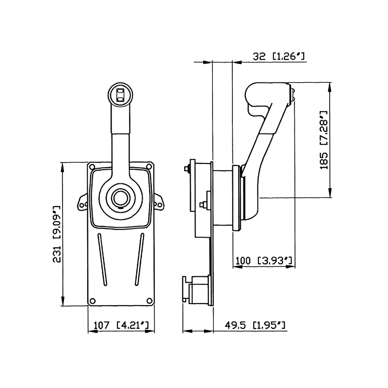 Ultraflex Scatola Comando B184 Monoleva con Trim - immagine 2