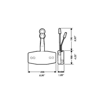 Ultraflex Scatola Comando B49 a Parete per Fuoribordo - immagine 2