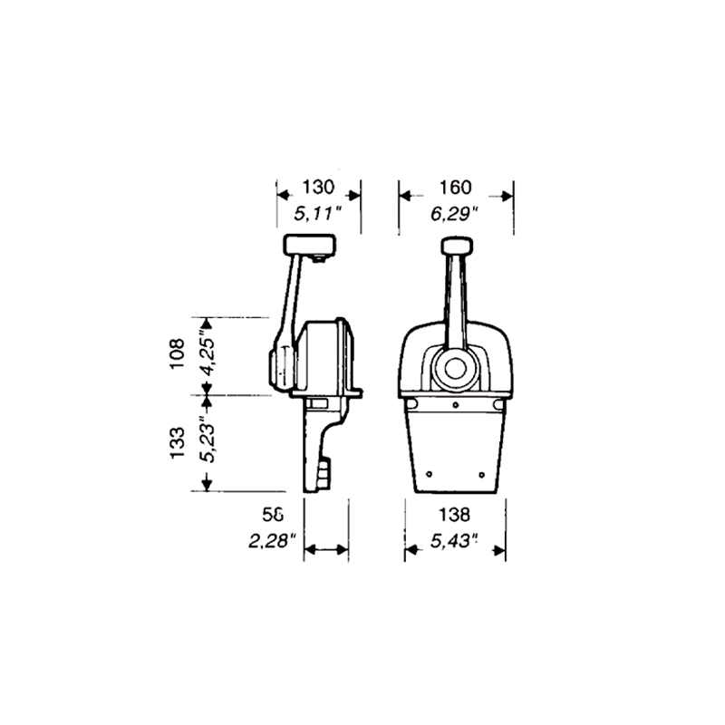 Ultraflex Scatola Comando B73 Monoleva per un Motore - immagine 2