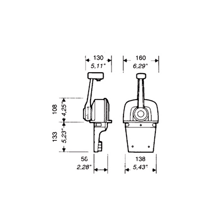 Ultraflex Scatola Comando B73 Monoleva per un Motore - immagine 2
