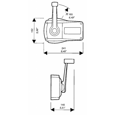 Ultraflex Scatola Comando B90 Monoleva Nera - immagine 2